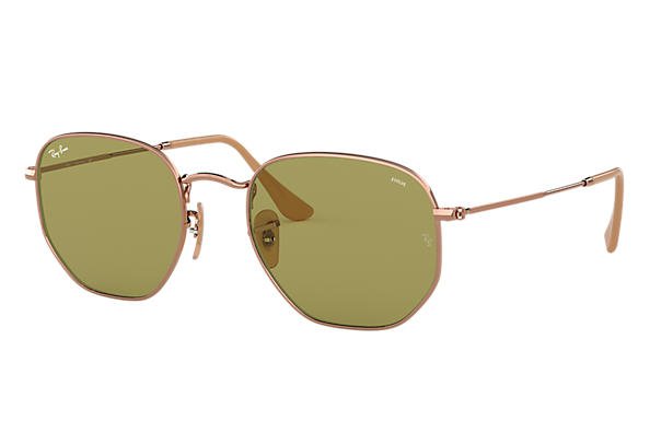 Ray-Ban Hexagonal Washed Evolve RB3548N Copper - Metal - Green Lenses - 0RB3548N91314C51 | Ray-Ban® Norway