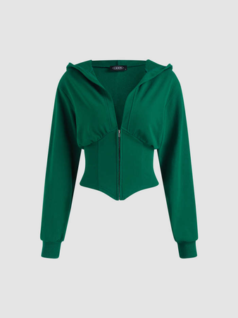 green corset hoodie