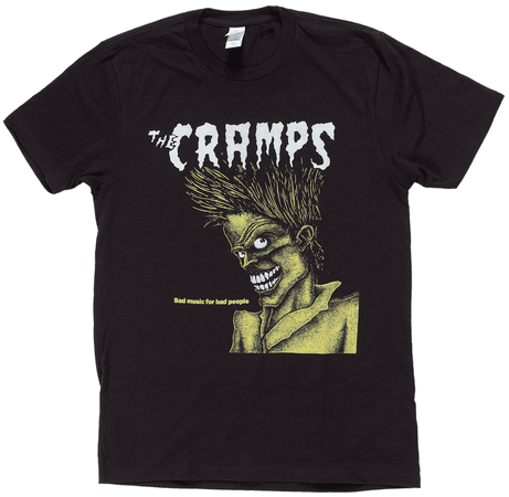CRAMPS BAD MUSIC T SHIRT BLACK - Sourpuss Clothing