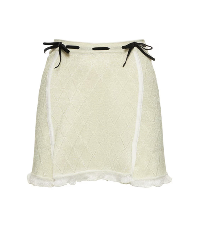 Cormio Isha cotton blend knit mini skirt