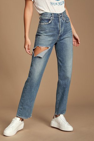 AGOLDE 90s Mid Rise - Medium Wash Jeans - Slim Fit Jeans
