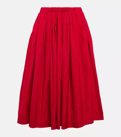 Taffeta Midi Skirt in Red - RED Valentino | Mytheresa