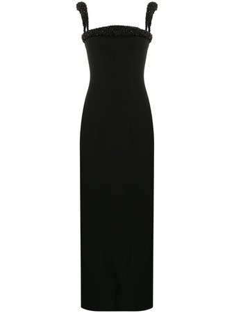 Versace, bead-trim Column Dress