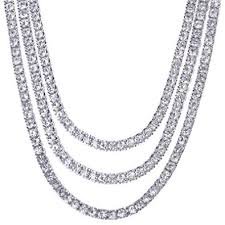 silver diamond necklace - Google Search