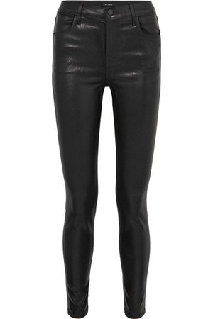 J Brand | Maria coated high-rise skinny jeans | NET-A-PORTER.COM