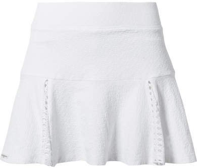 L'Etoile Sport - Pointelle-trimmed Stretch-jacquard Tennis Skirt - White