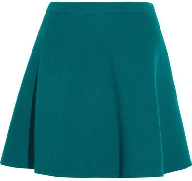 Miu Miu Wool Mini Skirt Jade, £580 | NET-A-PORTER.COM | Lookastic UK