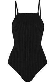 alexanderwang.t | Twisted stretch-cotton jersey thong bodysuit | NET-A-PORTER.COM
