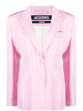 Shop pink Jacquemus La veste d’homme blazer with Express Delivery - Farfetch