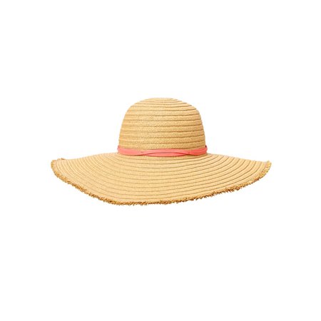 Coral Straw Hat
