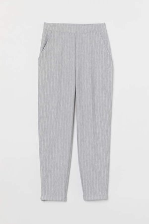 Ankle-length Pull-on Pants - Gray