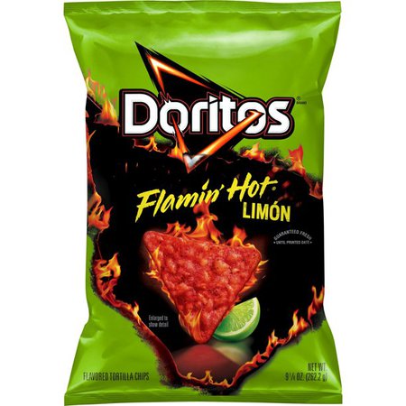 Doritos Flavored Tortilla Chips Flamin' Hot Limon 9.25 Oz - Walmart.com