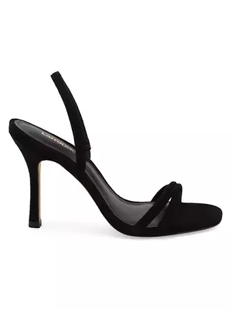 Shop Larroudé Annie Suede Slingback Sandals | Saks Fifth Avenue
