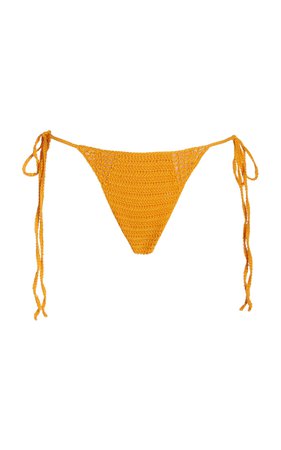 Alivia Crochet Cotton-Blend Bikini Bottom By Cult Gaia | Moda Operandi