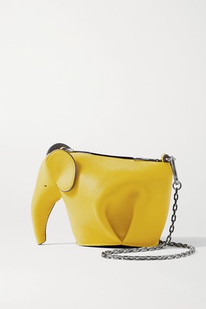 Elephant Leather Shoulder Bag - Yellow