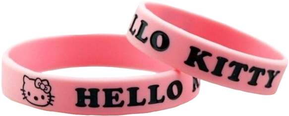 pink hello kitty rubber wristband bracelets