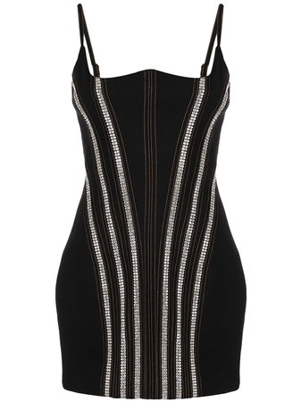 Shop AREA Corset embellished mini dress with Express Delivery - FARFETCH