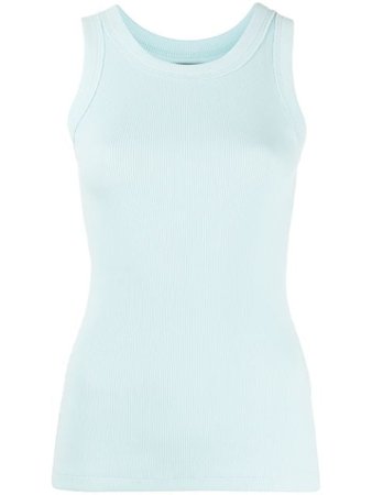 Shop blue Styland x notRainProof ribbed crew-neck tank top with Express Delivery - Farfetch