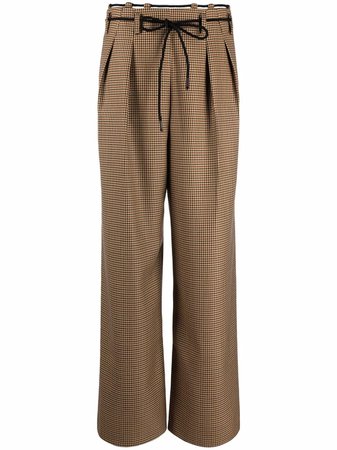 Andersson Bell Checked wide-leg Trousers - Farfetch