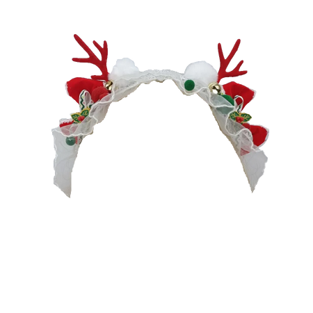 DevilInspired | Red Reindeer Horns Design Lace Trim Lolita KC (Dei5 edit)