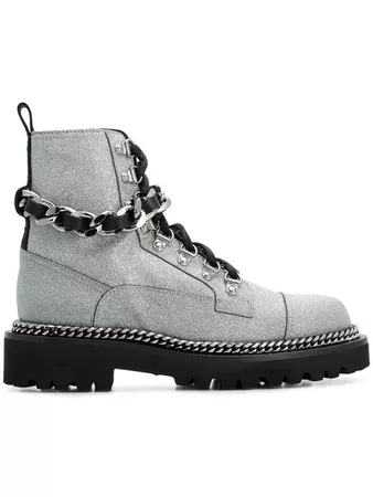 Balmain chain-trimmed boots £898 - Fast Global Shipping, Free Returns