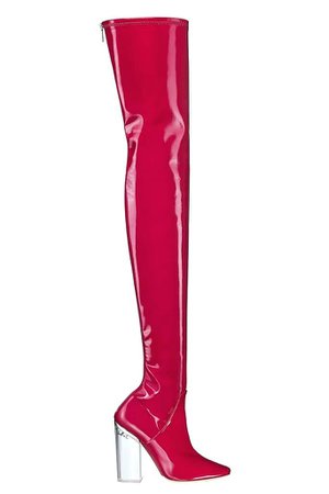 Dior Thigh High Boots Red Knee