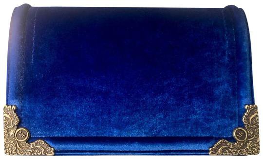 Alexander McQueen Velvet Simple Fold Cobalt Blue Velour Clutch - Tradesy