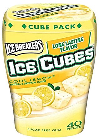 Amazon.com : Ice Breakers Ice Cubes Cool Lemon Sugar Free Gum, 40 count, 3.24 oz : Gateway