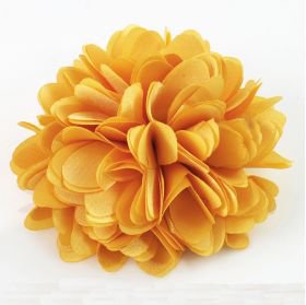 Yellow Satin Flower Pin