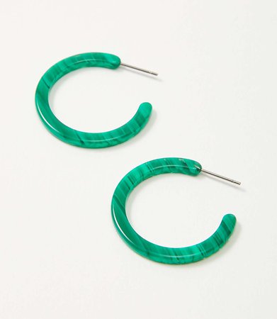 Machete Mini Hoop Earrings in Malachite | Lou & Grey