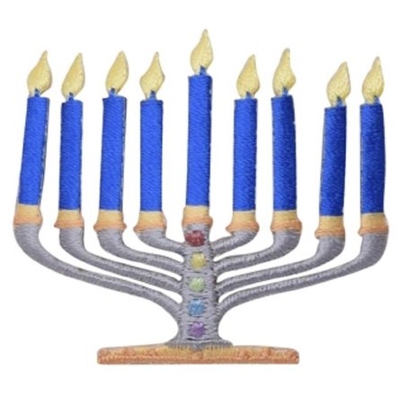 Menorah Applique Patch Hanukkah Jewish Judaism Badge | Etsy