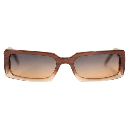 2000s Chanel Pearl Brown Pvc Sunglasses For Sale at 1stDibs
