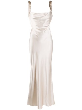 Amanda Wakeley Draped Sequin Evening Gown - Farfetch