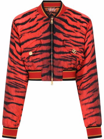 Dolce & Gabbana tiger-print Silk Bomber Jacket - Farfetch