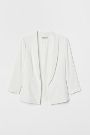 Straight-cut Jacket - Natural white - Ladies | H&M US