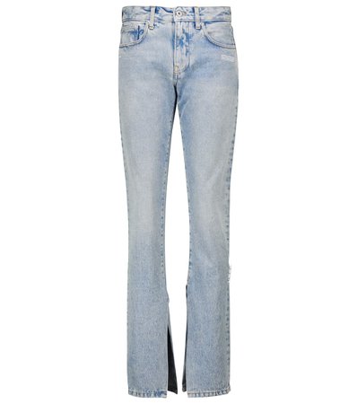 OFF-WHITE High-rise slim jeans