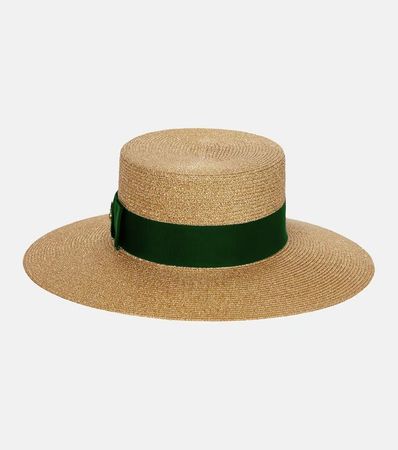 Embellished lamé straw hat in - Gucci