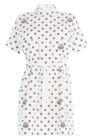 Printed Cotton Shirt Dress Gr. UK 4