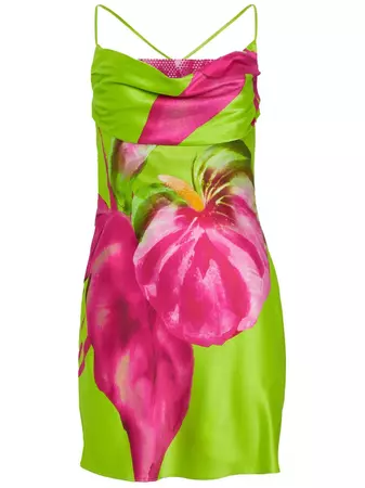 Retrofete Azura floral-print Silk Minidress - Farfetch