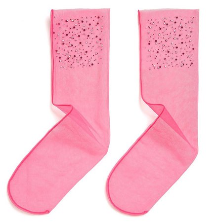 sheer pink socks