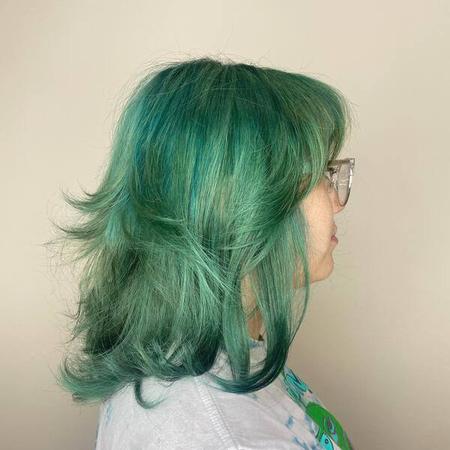 light mint green hair