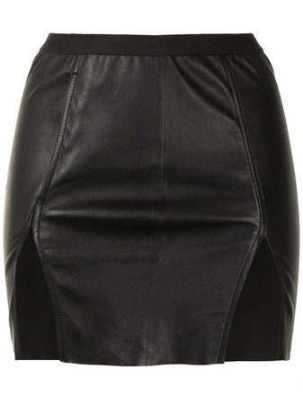 Rick Owens leather mini skirt black RP21S3348LS - Farfetch