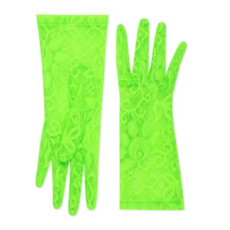 Gucci Tulle Gloves With Floral Motif In Green | ModeSens