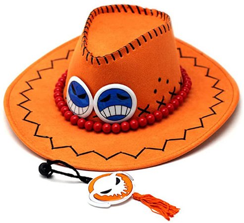 Amazon.com: Gumstyle One Piece Portgas D Ace Anime Cosplay Costume Cowboy Hat: Clothing
