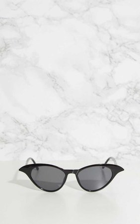 Black Drop Cat Eye Sunglasses | PrettyLittleThing