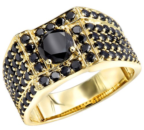 Gold + Black Diamond Ring