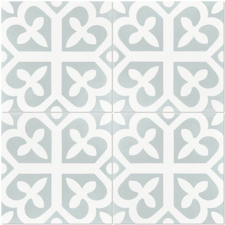 Villa Lagoon Tile Lucky 8" x 8" Cement Field Tile in White/Green | Wayfair