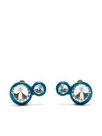 Marni crystal-embellished clip-on Earrings - Farfetch