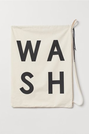 Shoulder-strap laundry bag - Natural white/Wash - Home All | H&M CA