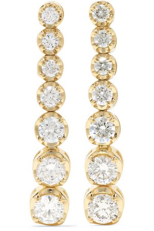 Jennifer Meyer | 18-karat gold diamond earrings | NET-A-PORTER.COM